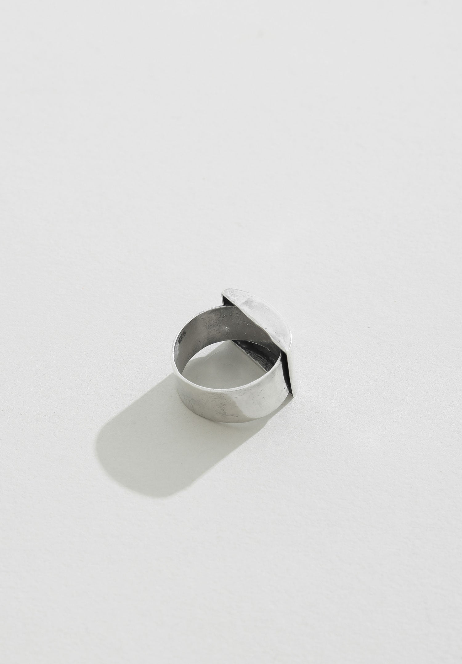 Modernist Spiral Motif Ring, Size 6.5
