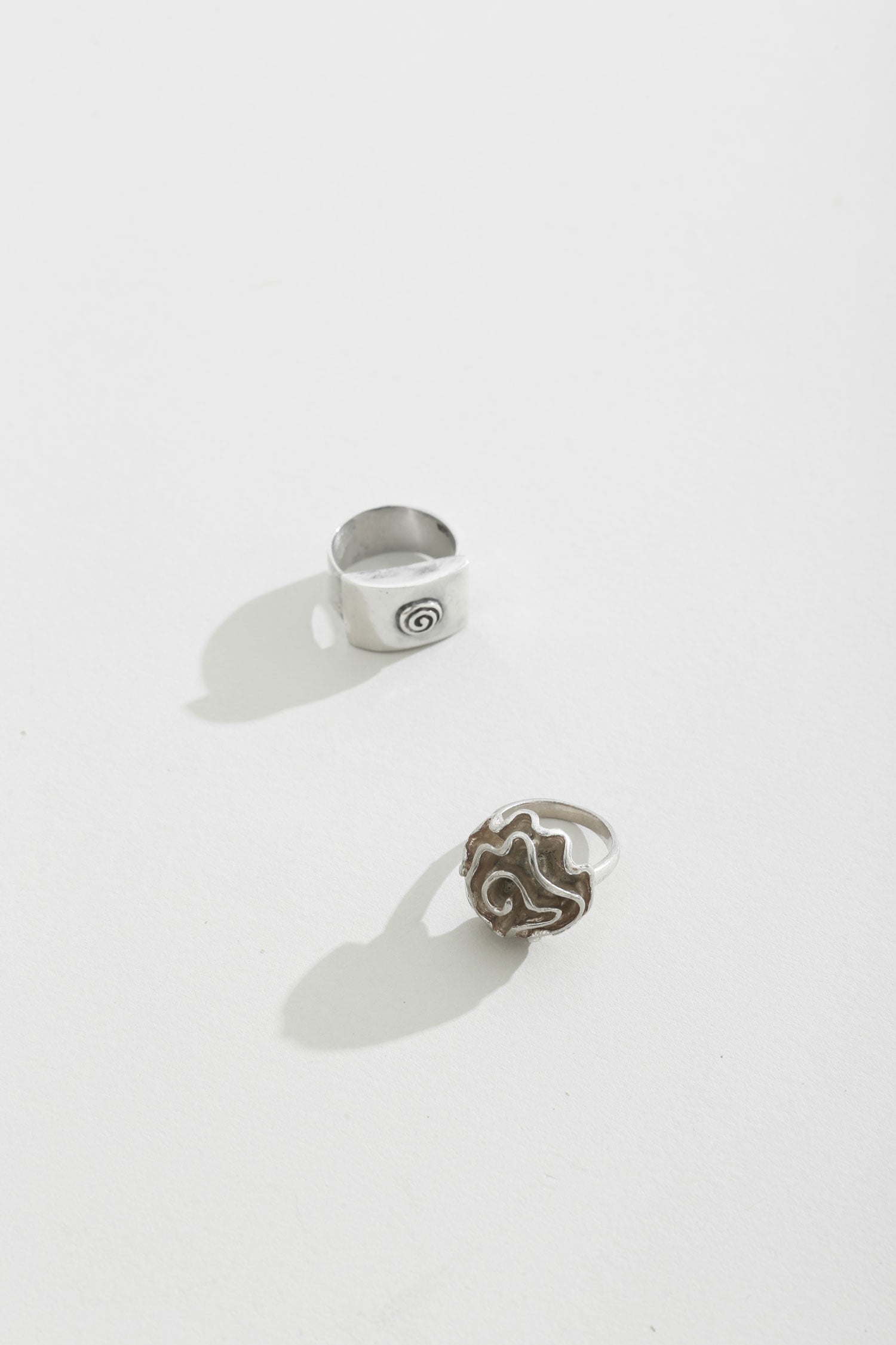 Modernist Spiral Motif Ring, Size 6.5