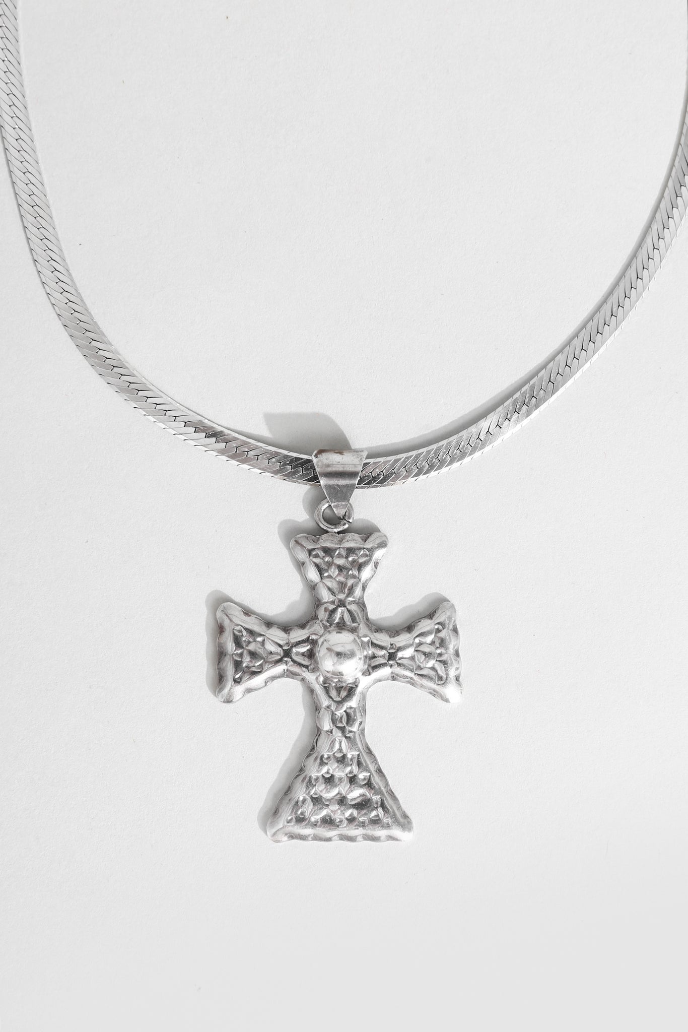 Cross Herringbone Necklace