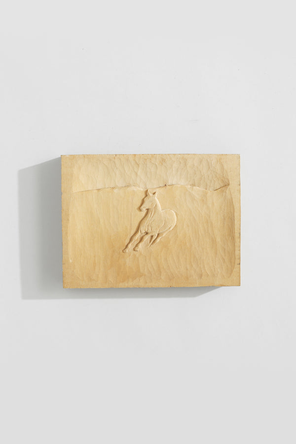 Hand-carved Horse Block