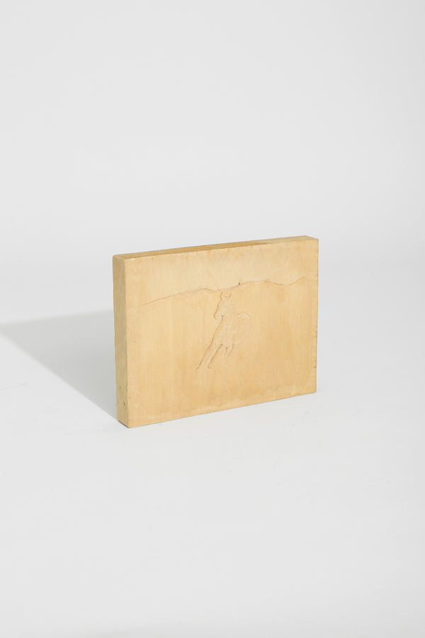 Hand-carved Horse Block
