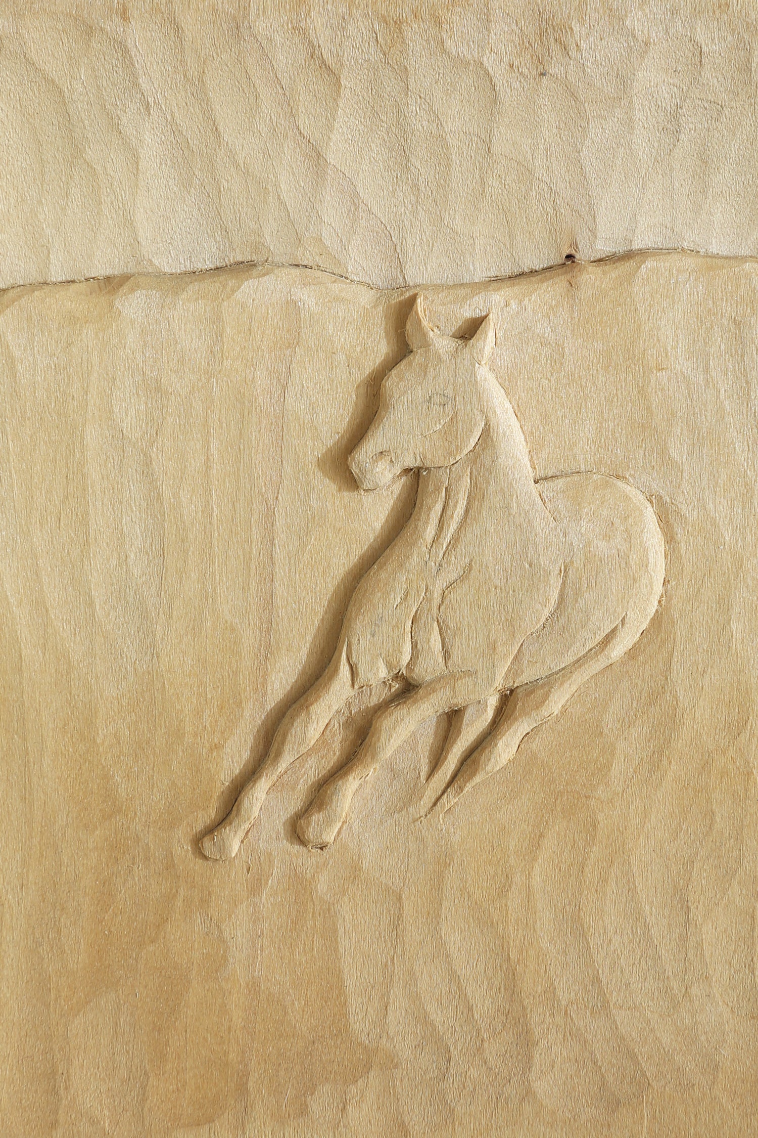 Hand-carved Horse Block