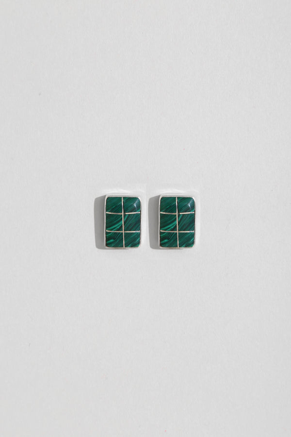 Malachite Grid Earrings