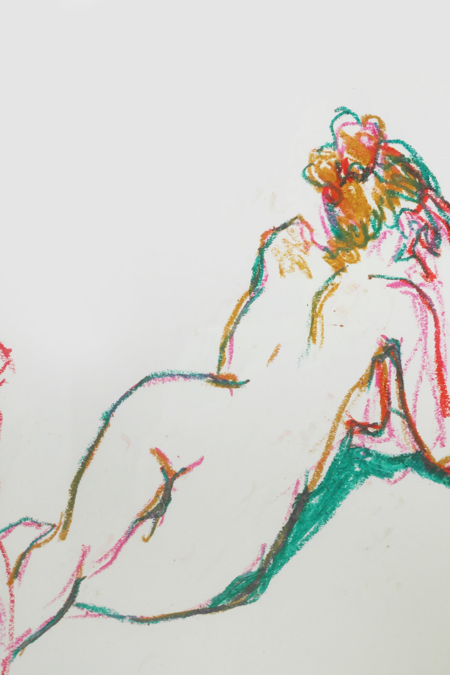 Sandra Orlovsky, Nude in Red + Green