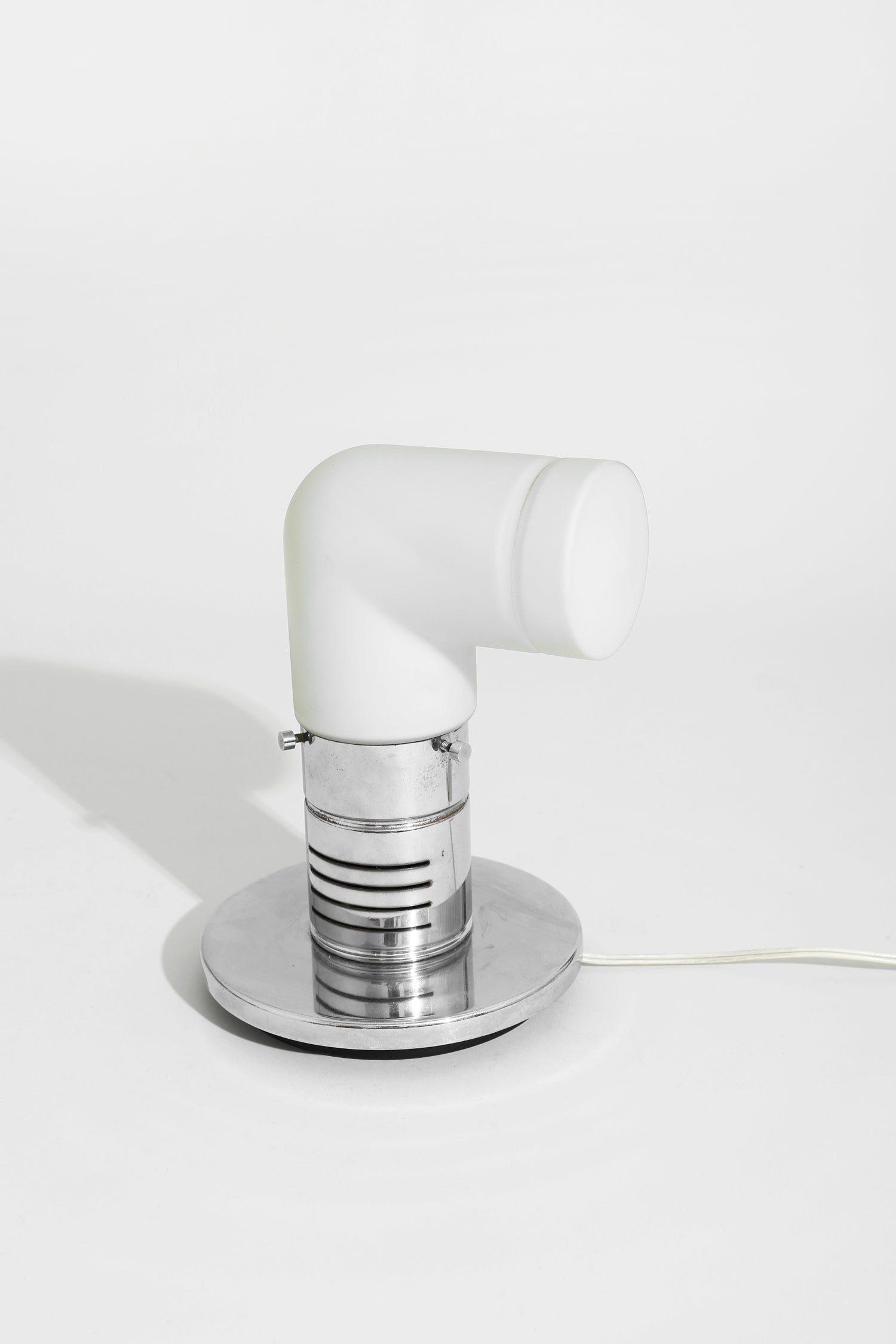 Chrome + Opaline Table Lamp