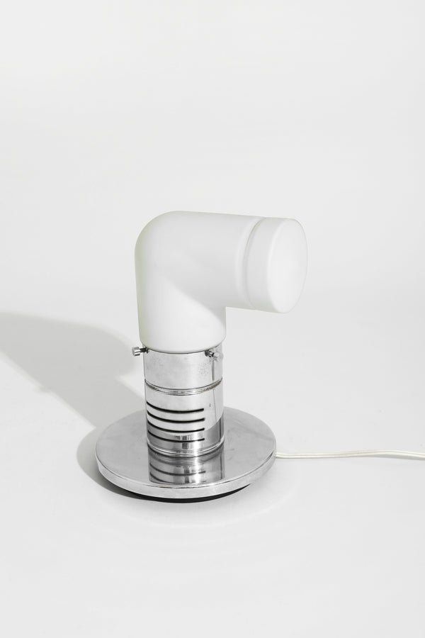 Chrome + Opaline Table Lamp