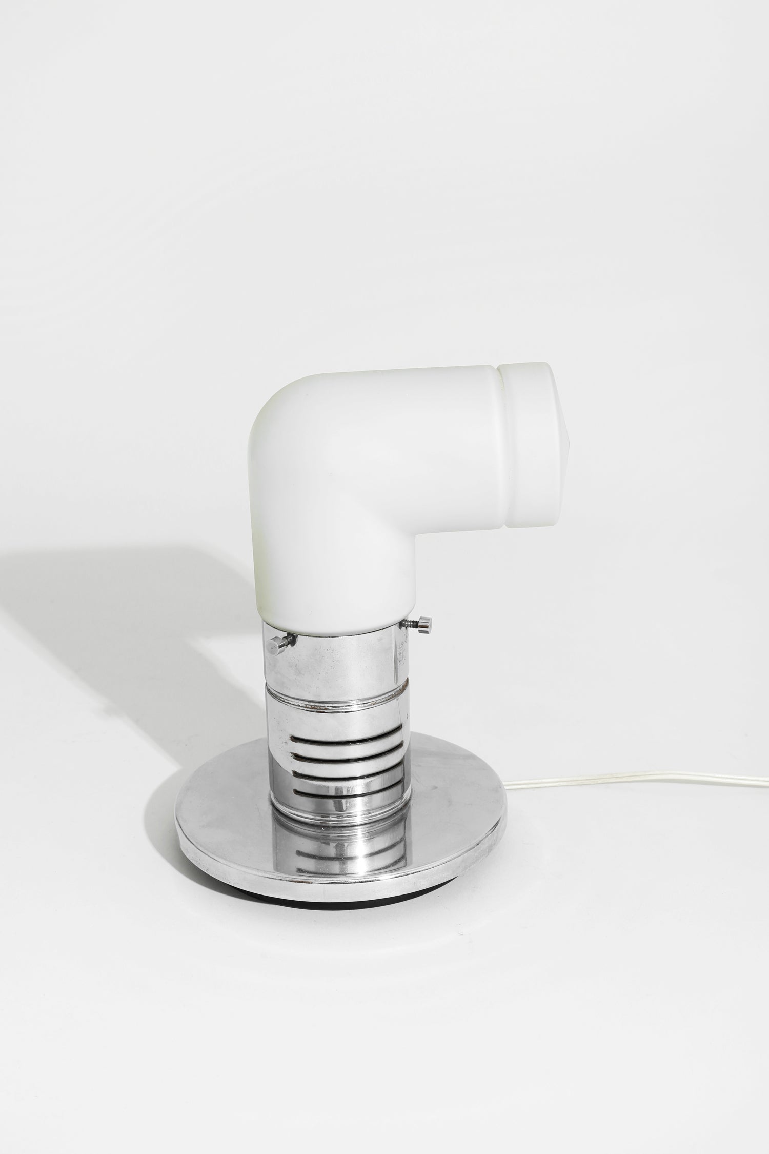 Chrome + Opaline Table Lamp
