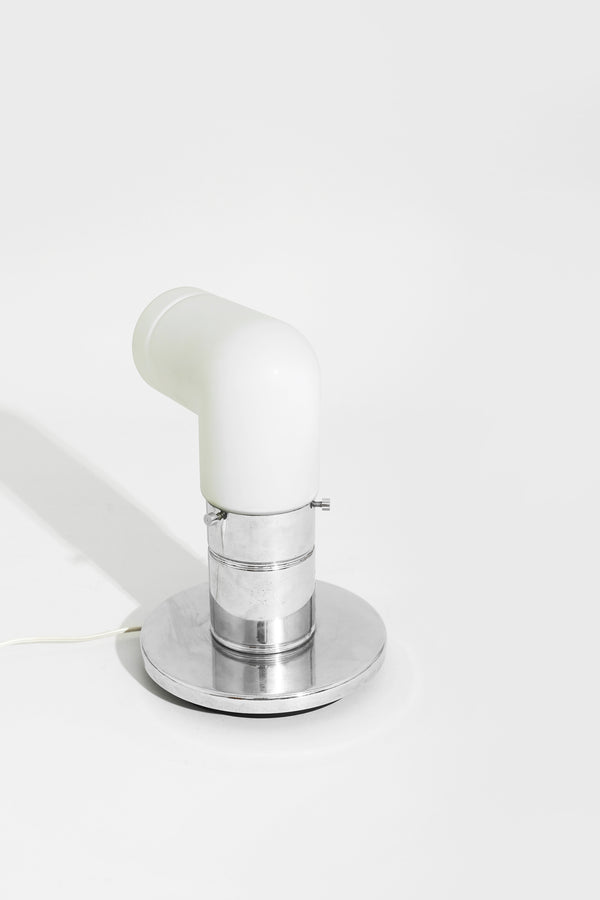 Chrome + Opaline Table Lamp