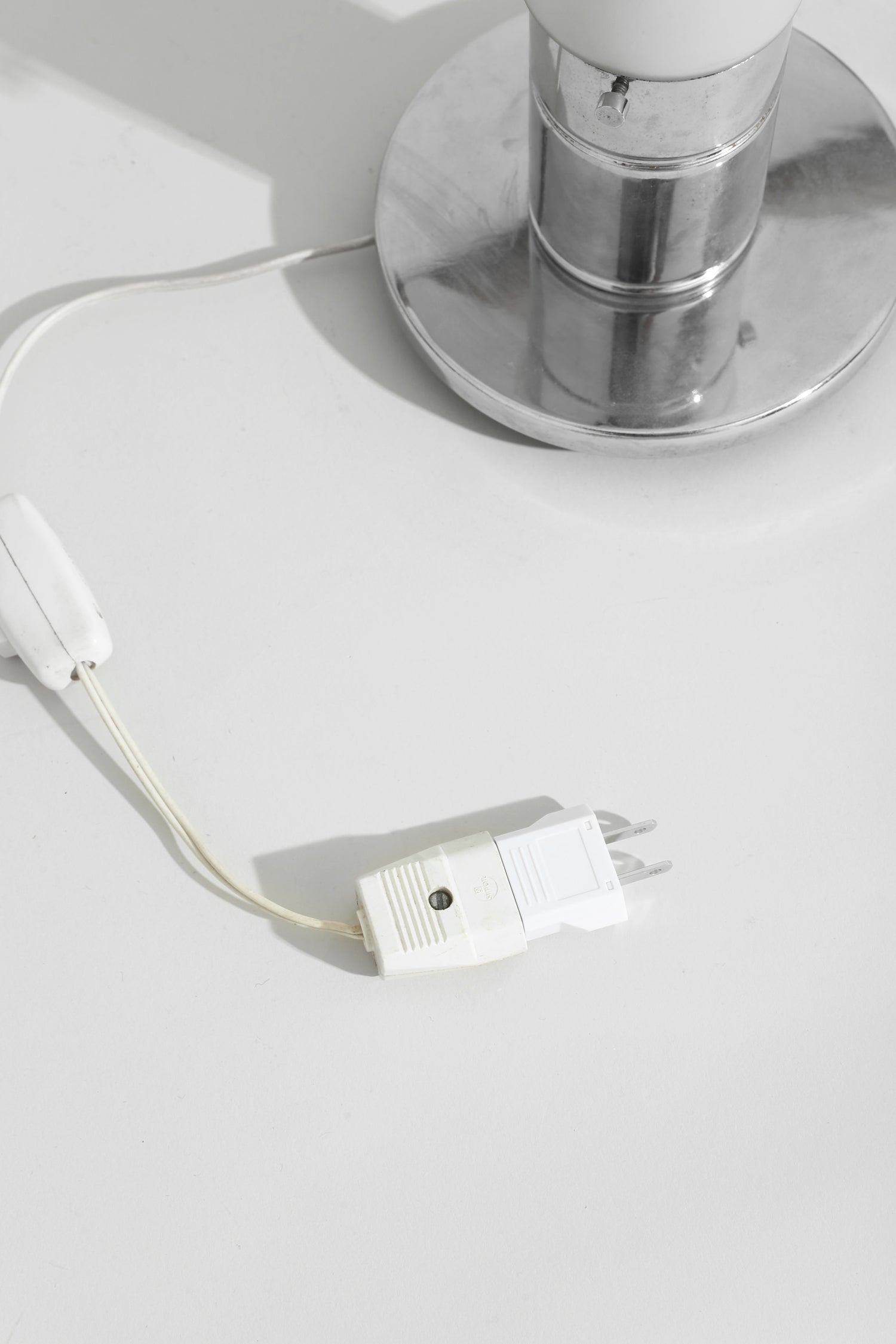 Chrome + Opaline Table Lamp