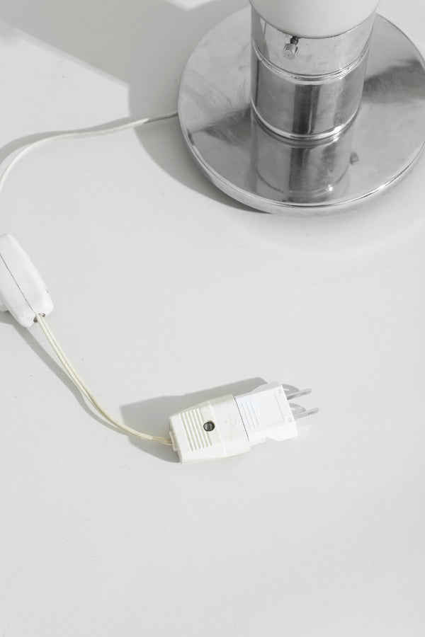Chrome + Opaline Table Lamp