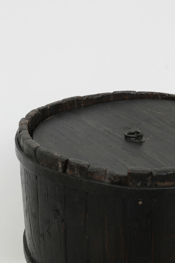 Primitive Wooden Barrel