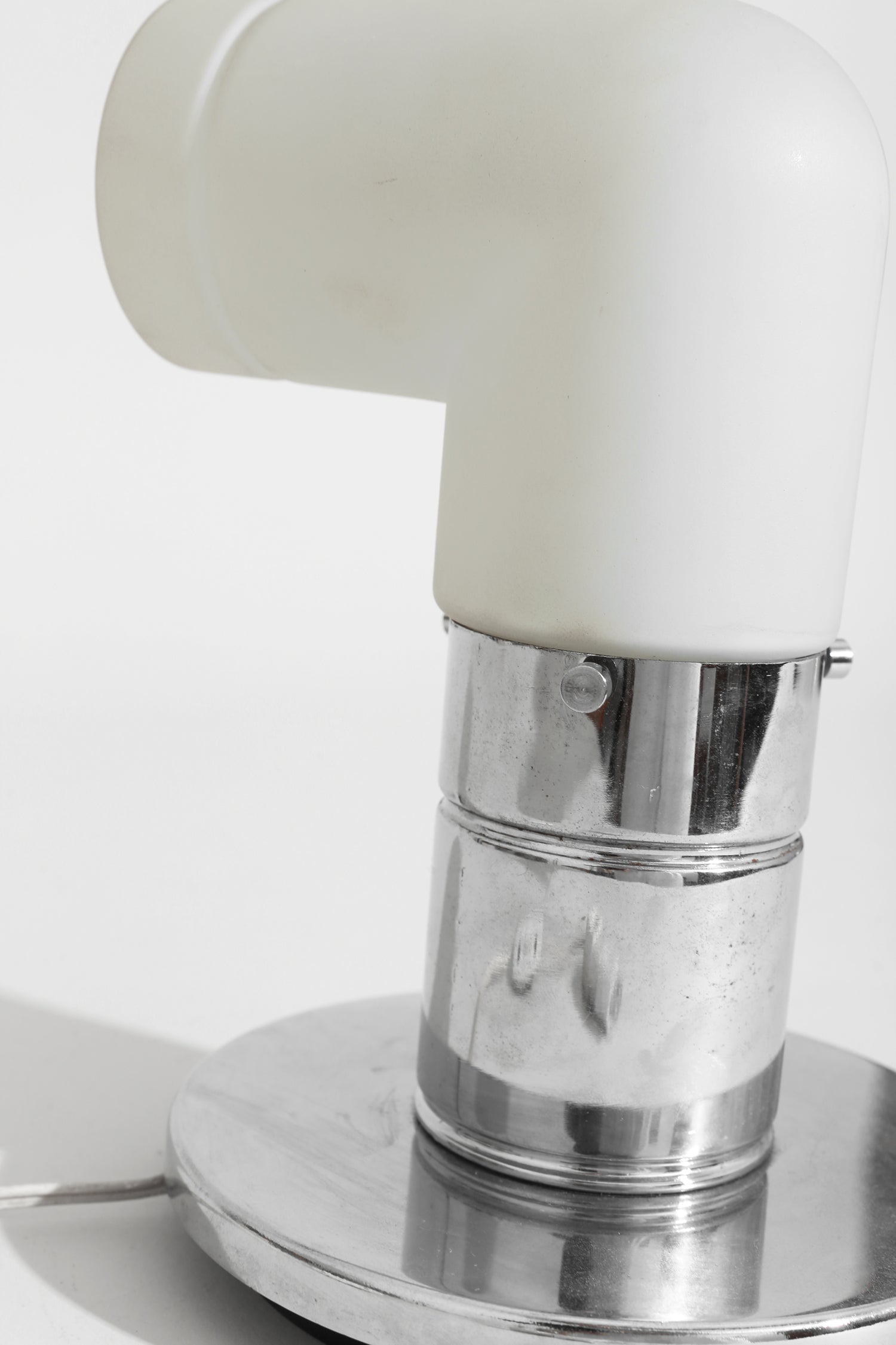 Chrome + Opaline Table Lamp