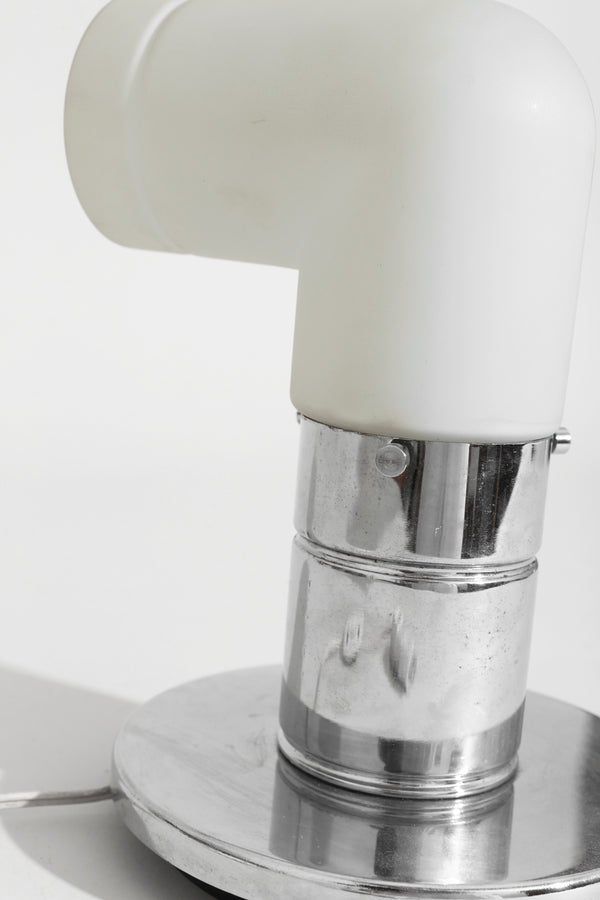 Chrome + Opaline Table Lamp