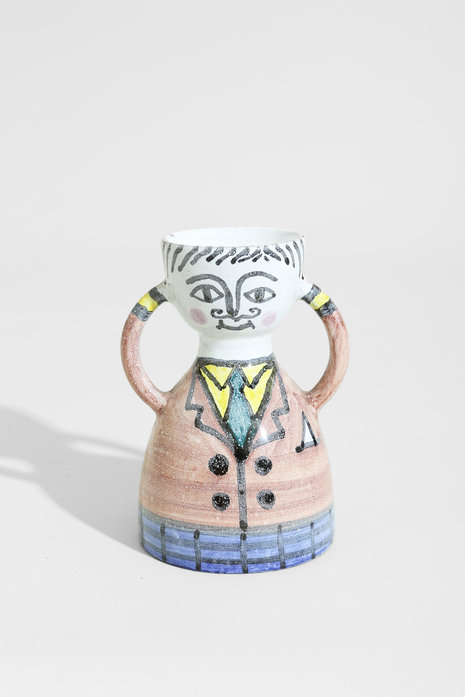 Figural Ceramic Vessels, Pair