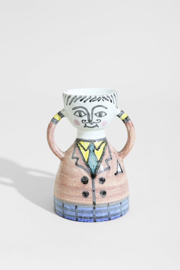 Figural Ceramic Vessels, Pair
