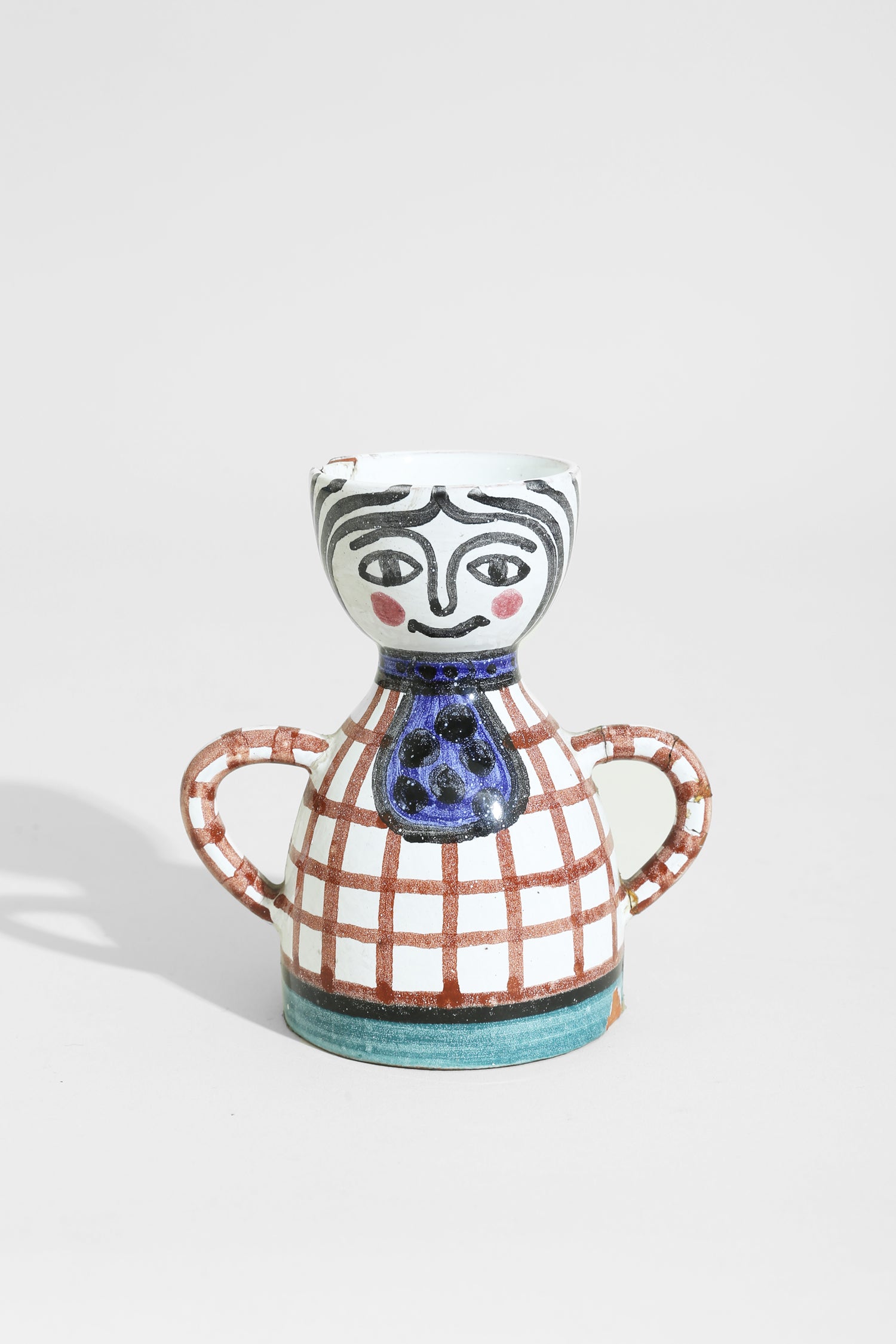 Figural Ceramic Vessels, Pair