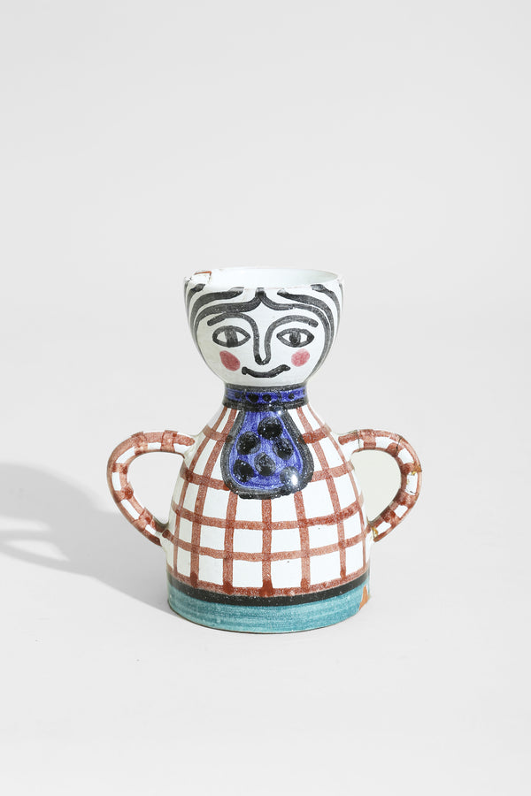 Figural Ceramic Vessels, Pair