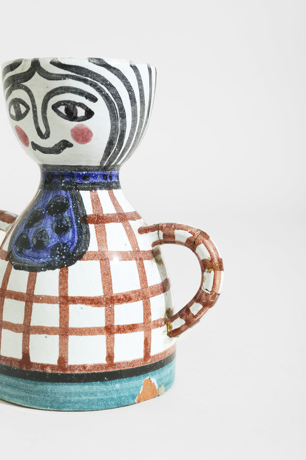 Figural Ceramic Vessels, Pair