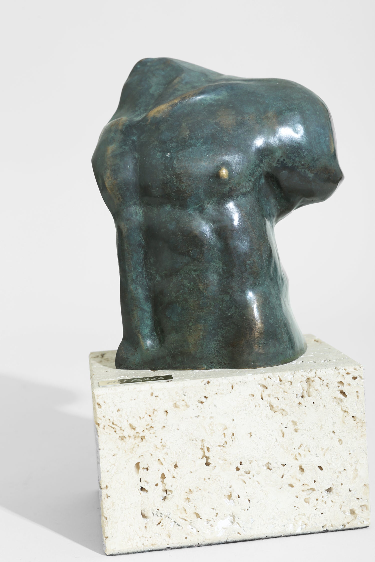 Travertine Torso Sculpture