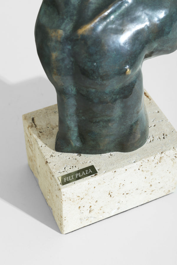 Travertine Torso Sculpture