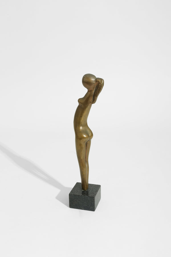 Modernist Brass Figure Sculpture