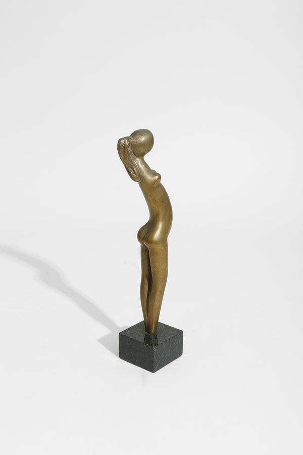Modernist Brass Figure Sculpture