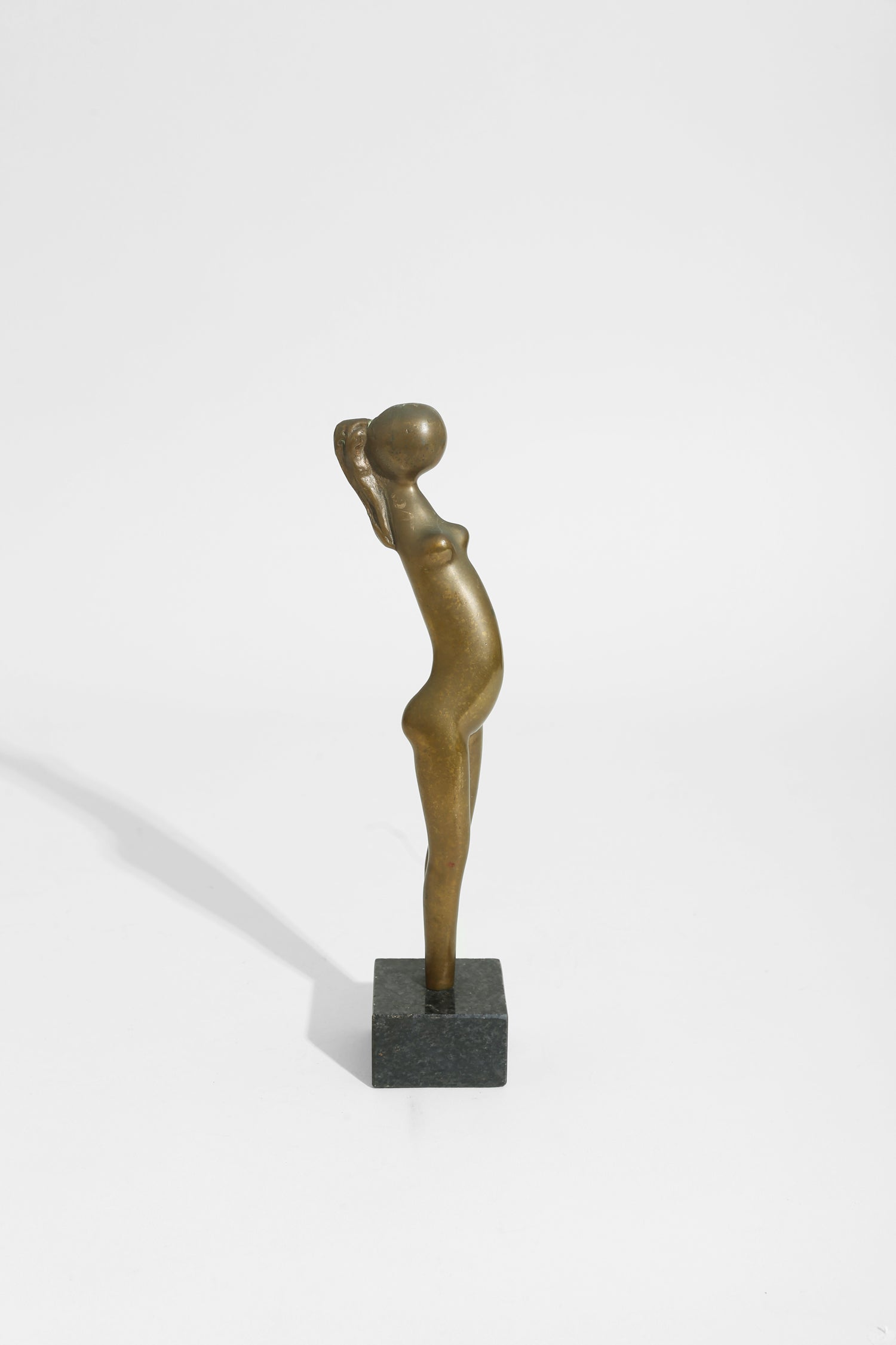 Modernist Brass Figure Sculpture