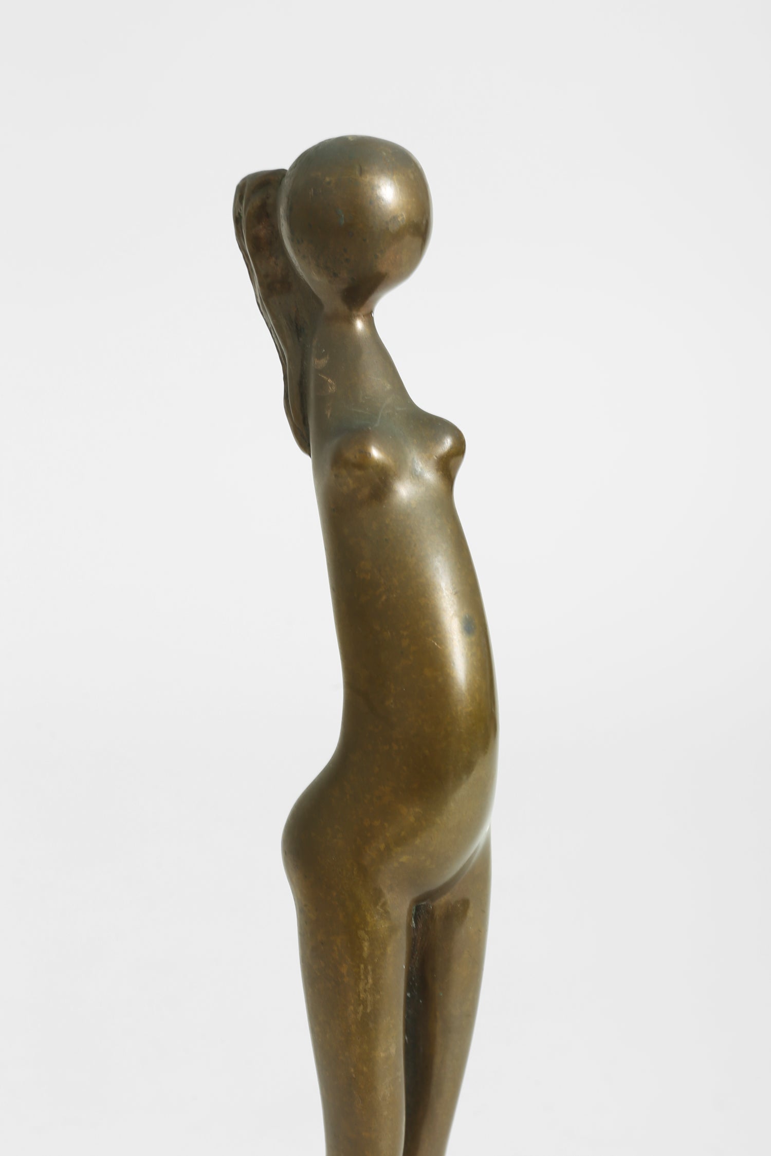 Modernist Brass Figure Sculpture