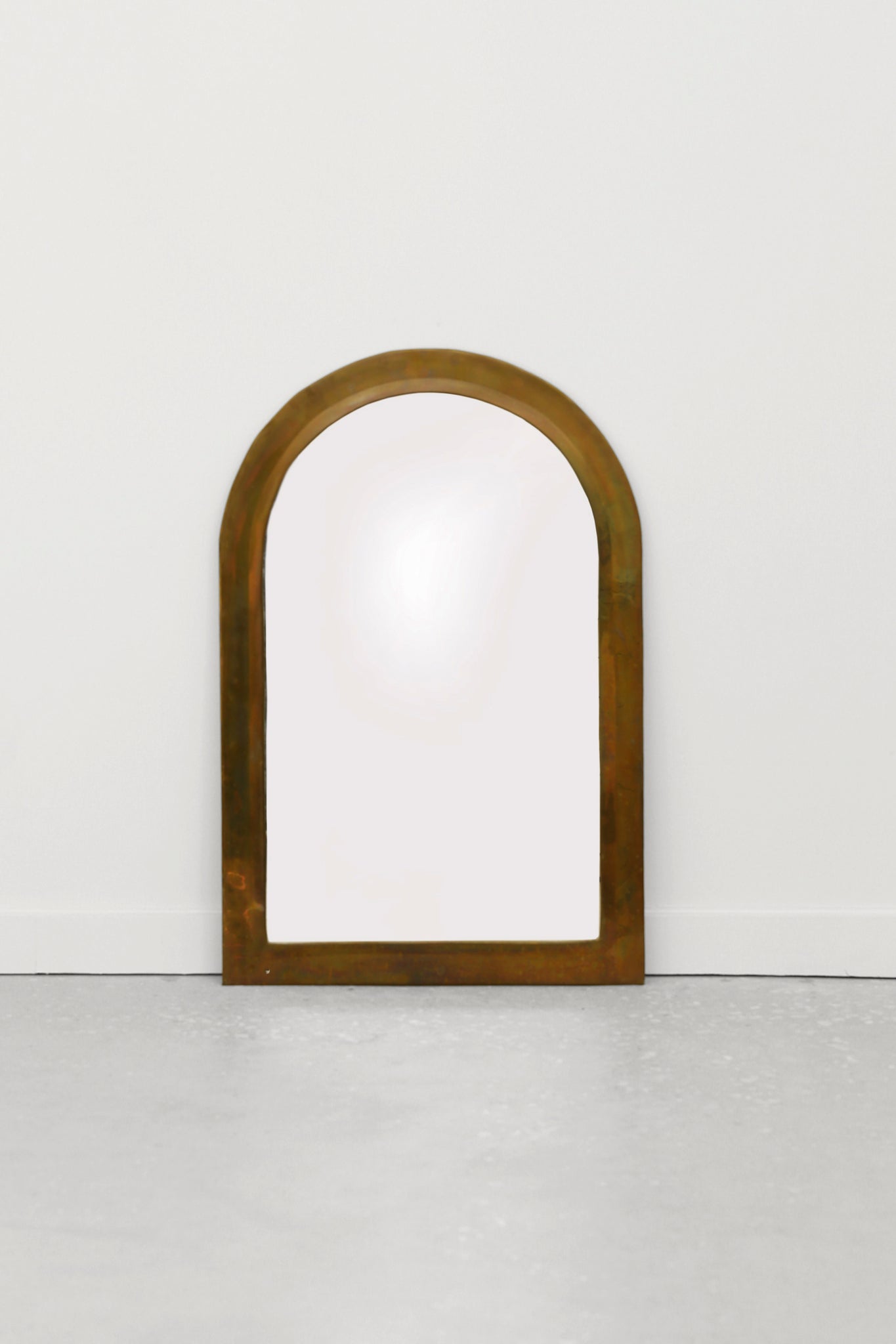 Brass Arched Mirror