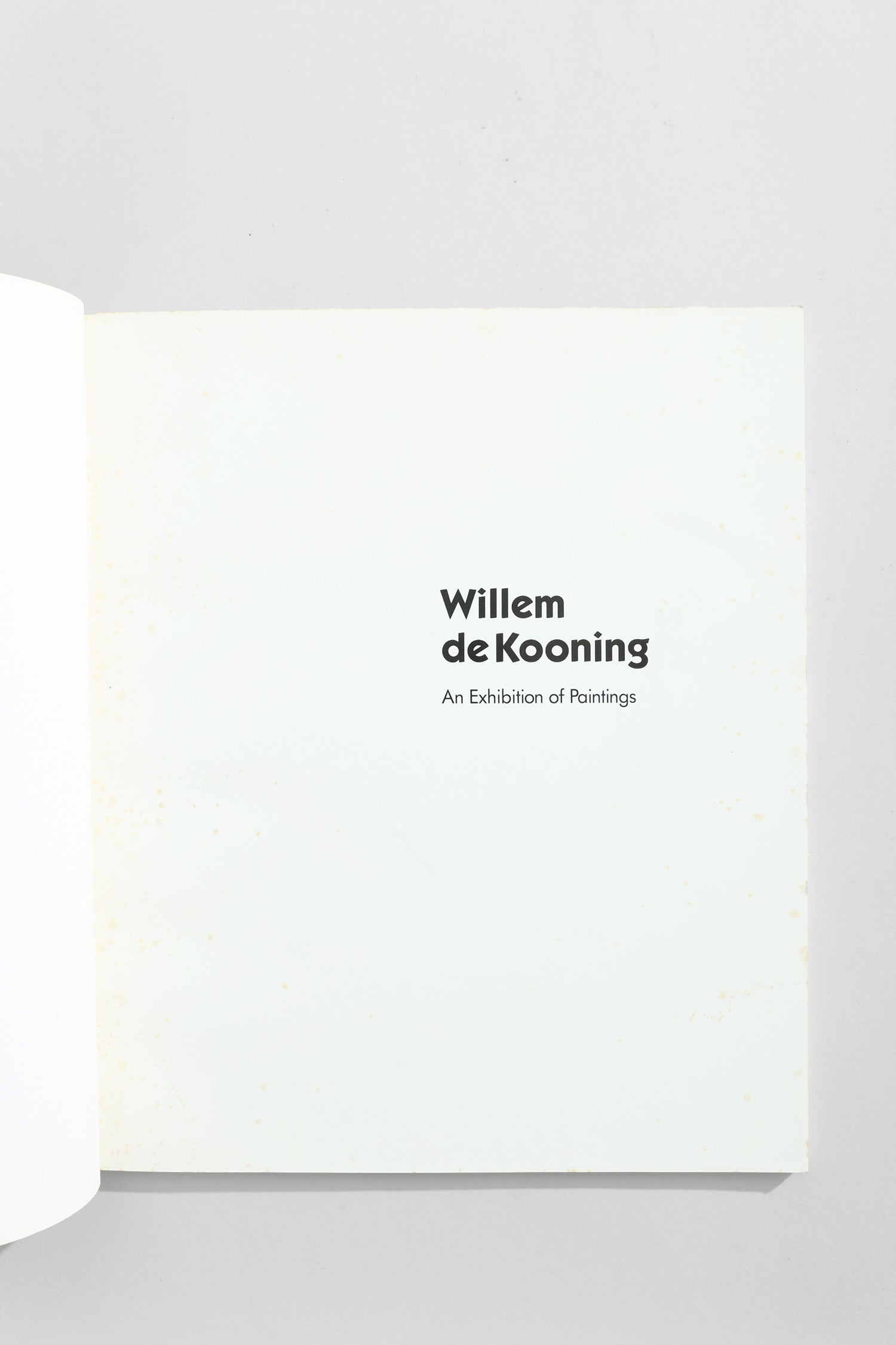 Willem de Kooning Exhibition Book