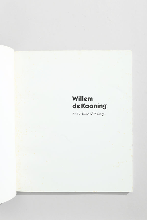 Willem de Kooning Exhibition Book