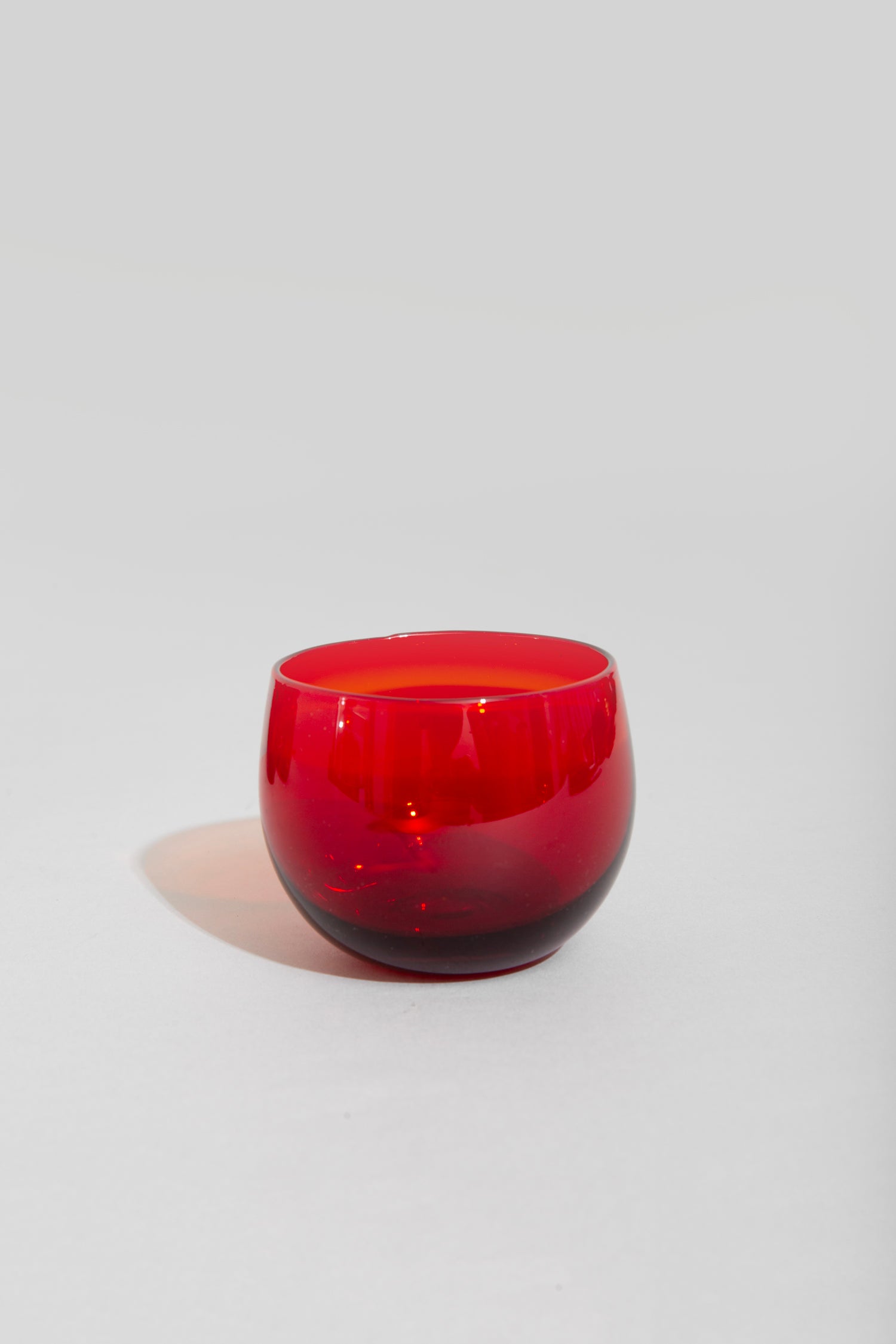 Red Modernist Glassware Set