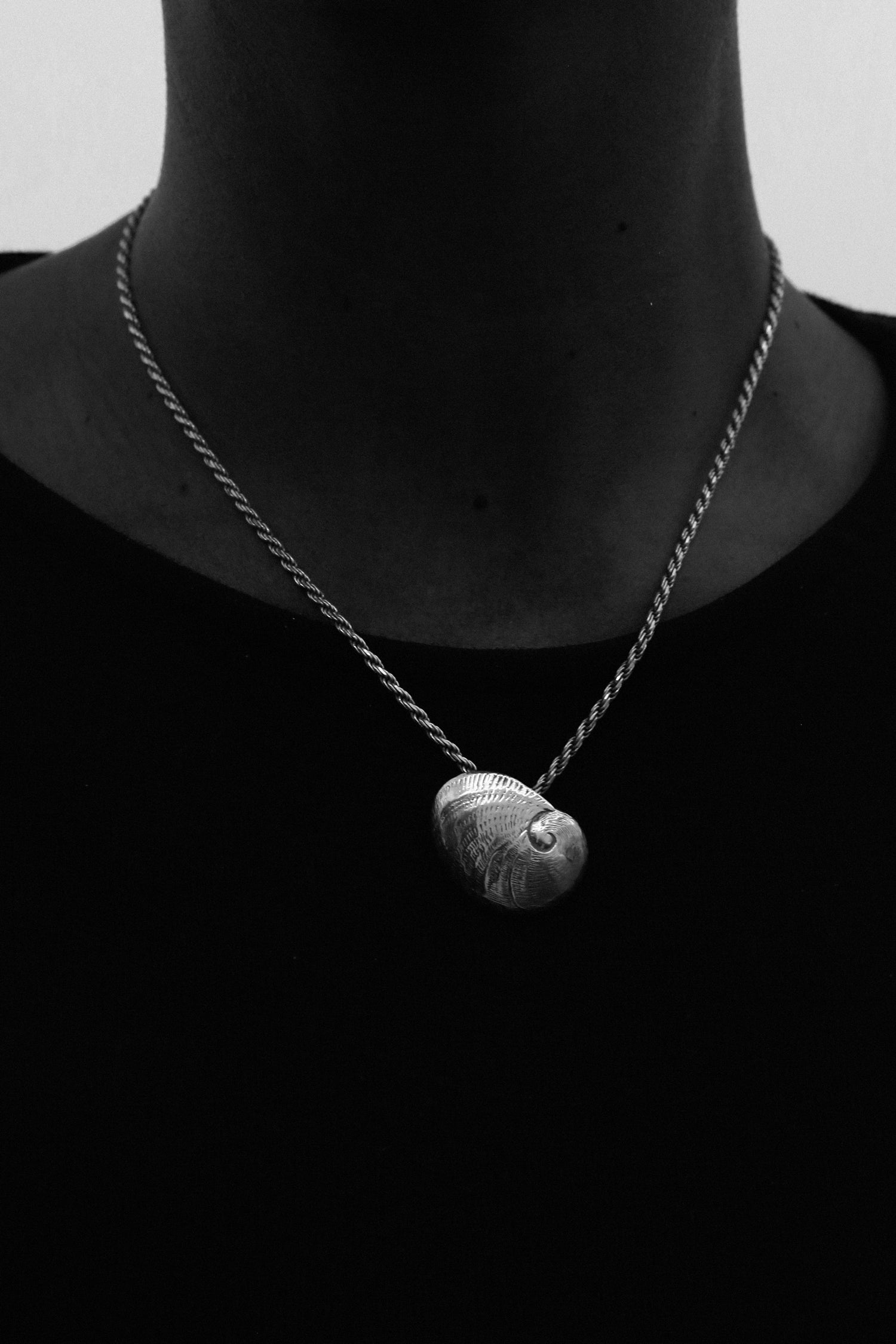 Spiral Shell + Rope Necklace