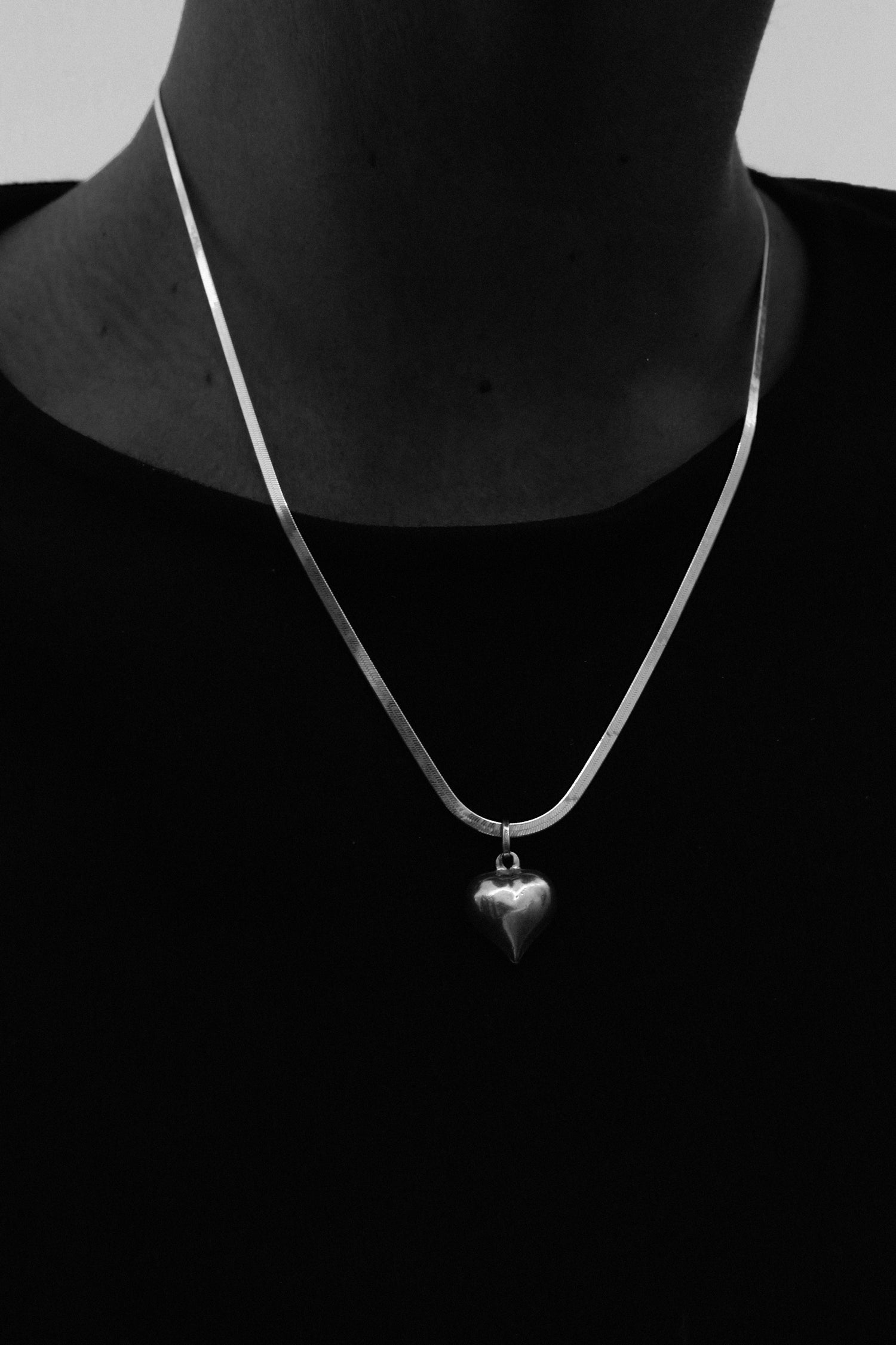 Herringbone Heart Necklace