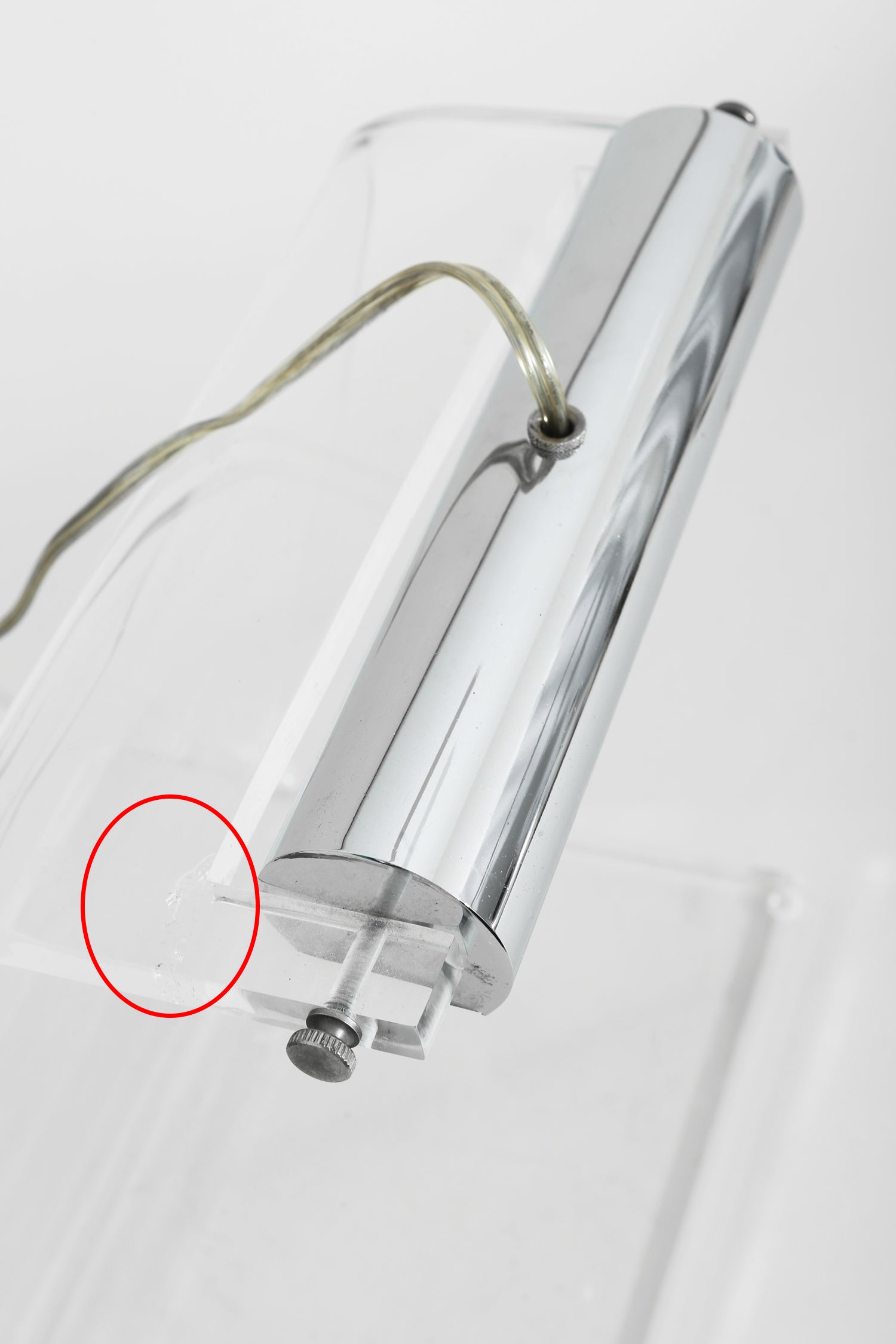 Lucite and Chrome Table Lamp