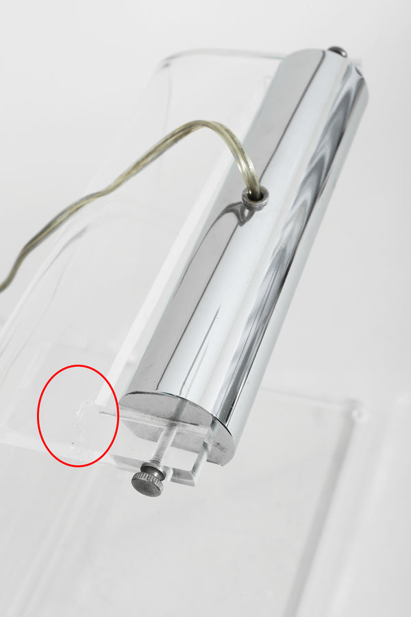 Lucite and Chrome Table Lamp