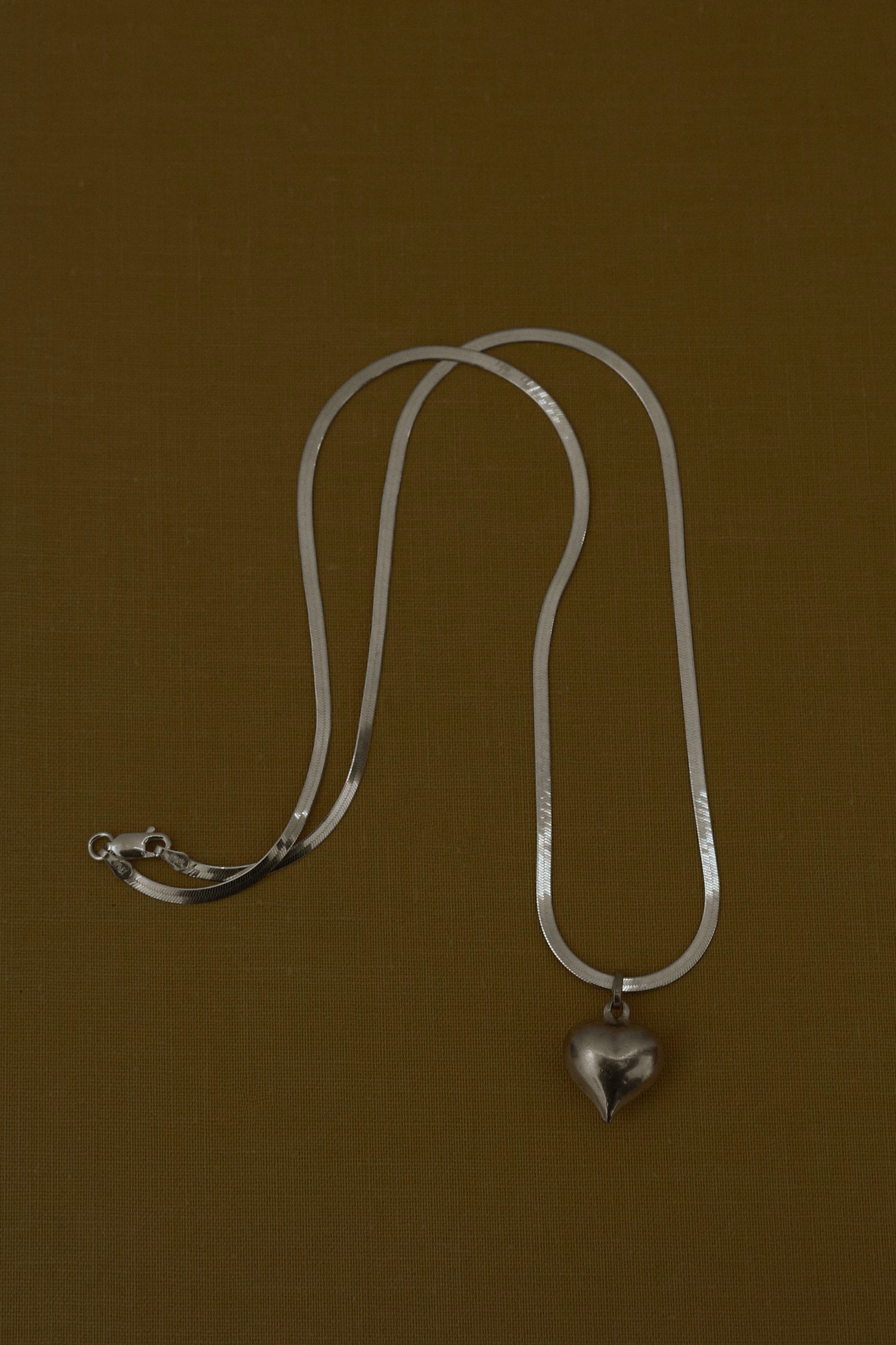 Herringbone Heart Necklace