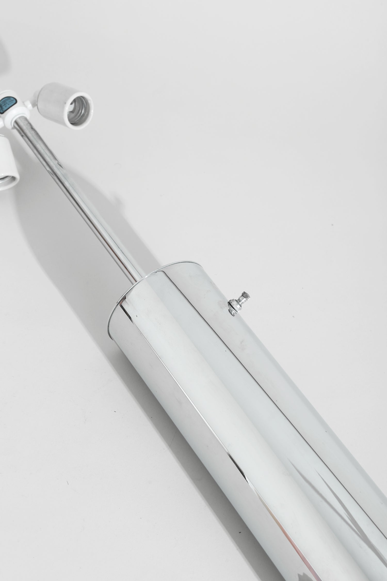 Cylindrical Chrome Table Lamp