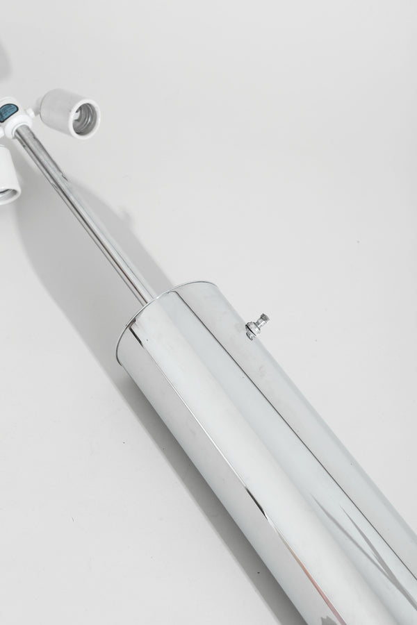 Cylindrical Chrome Table Lamp