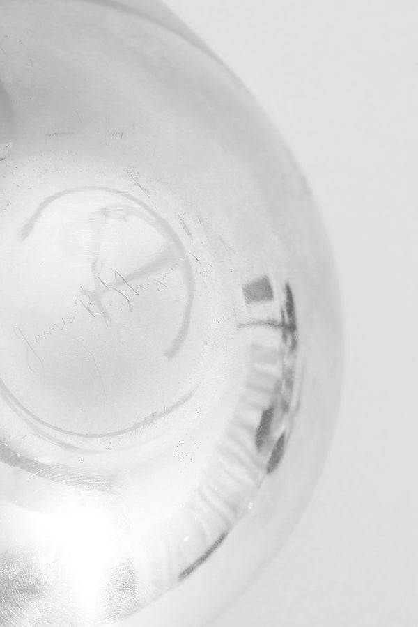 Sculptural Chrome Dish and Spoon