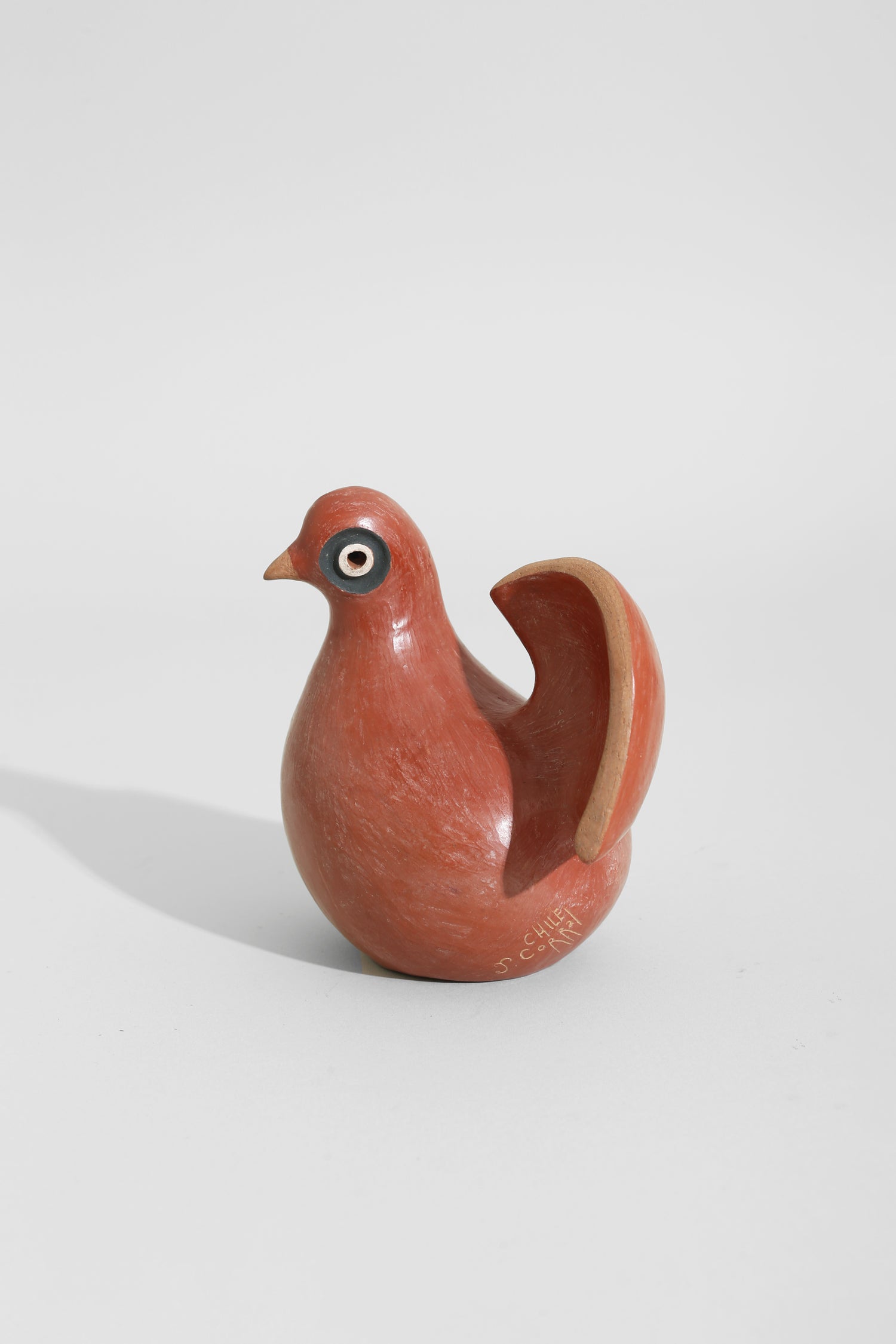 Red Picasso Ceramic Bird