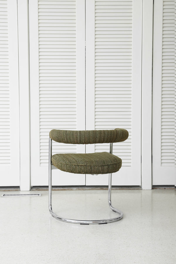 Tubular Chrome Cantilever Chairs (Set of 4)