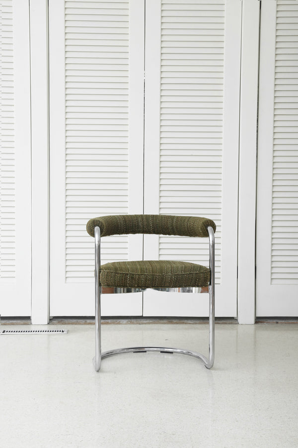 Tubular Chrome Cantilever Chairs (Set of 4)