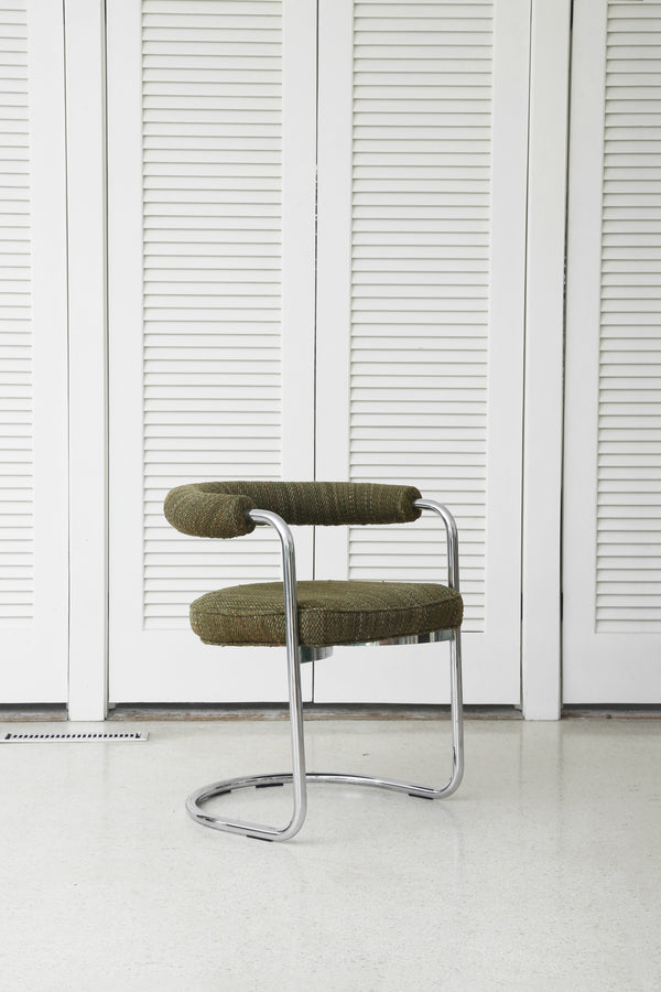 Tubular Chrome Cantilever Chairs (Set of 4)