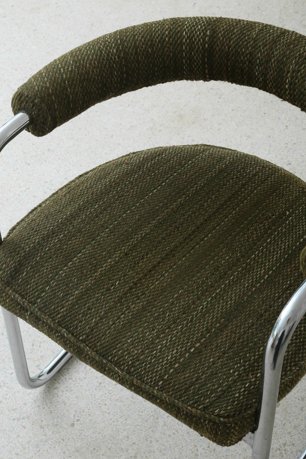 Tubular Chrome Cantilever Chairs (Set of 4)