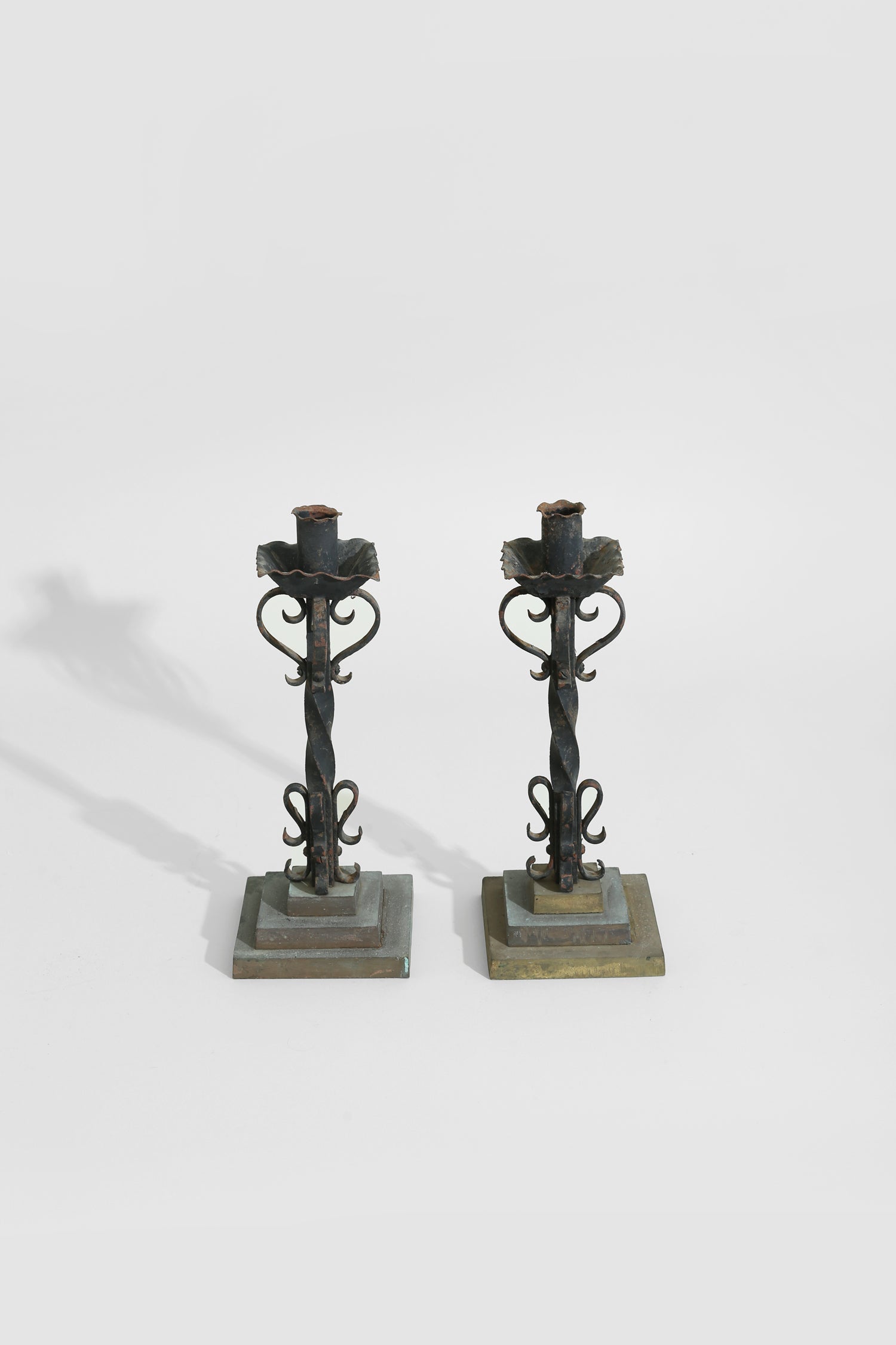 Wrought Iron Candleholder Set