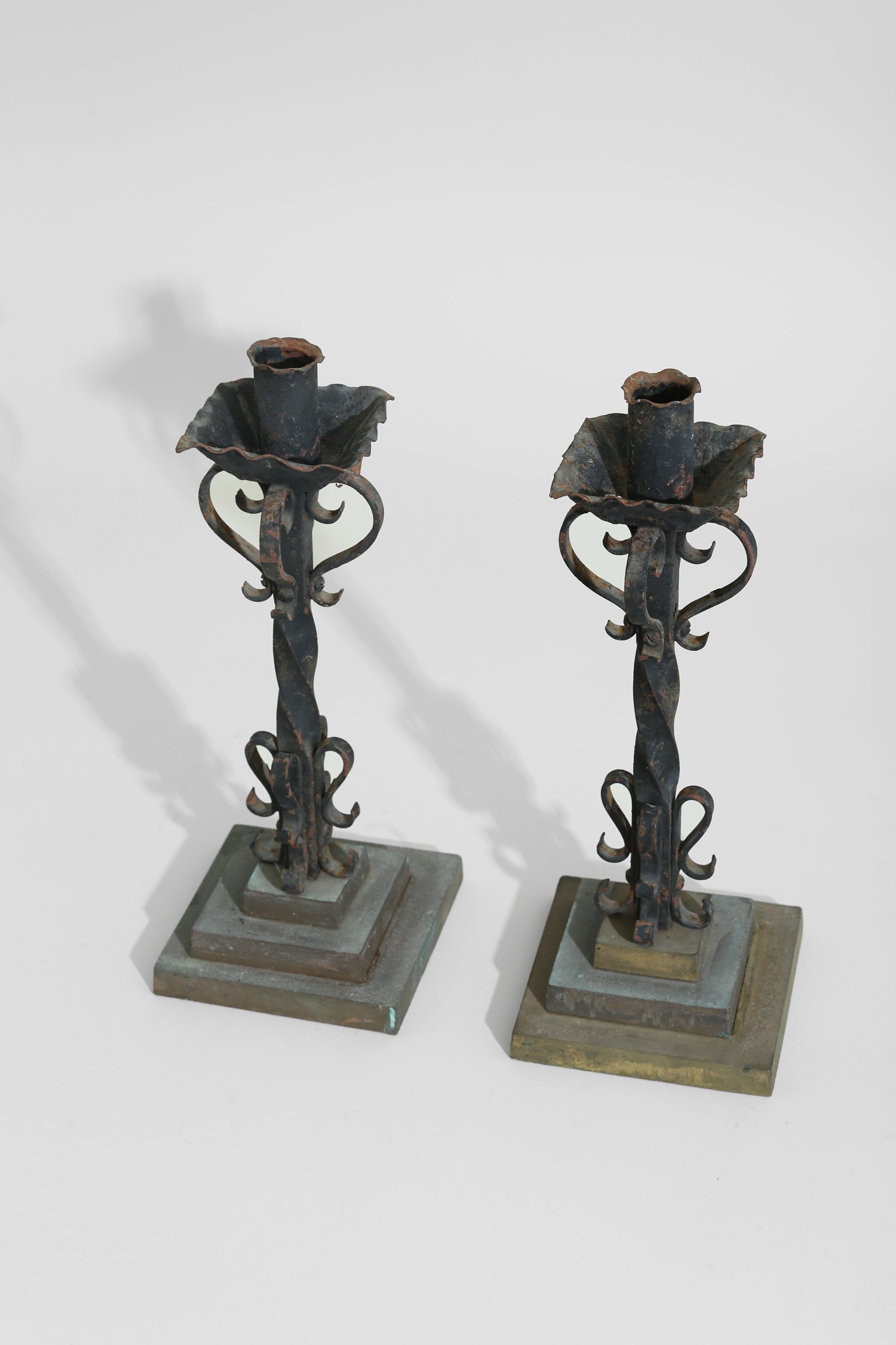 Wrought Iron Candleholder Set