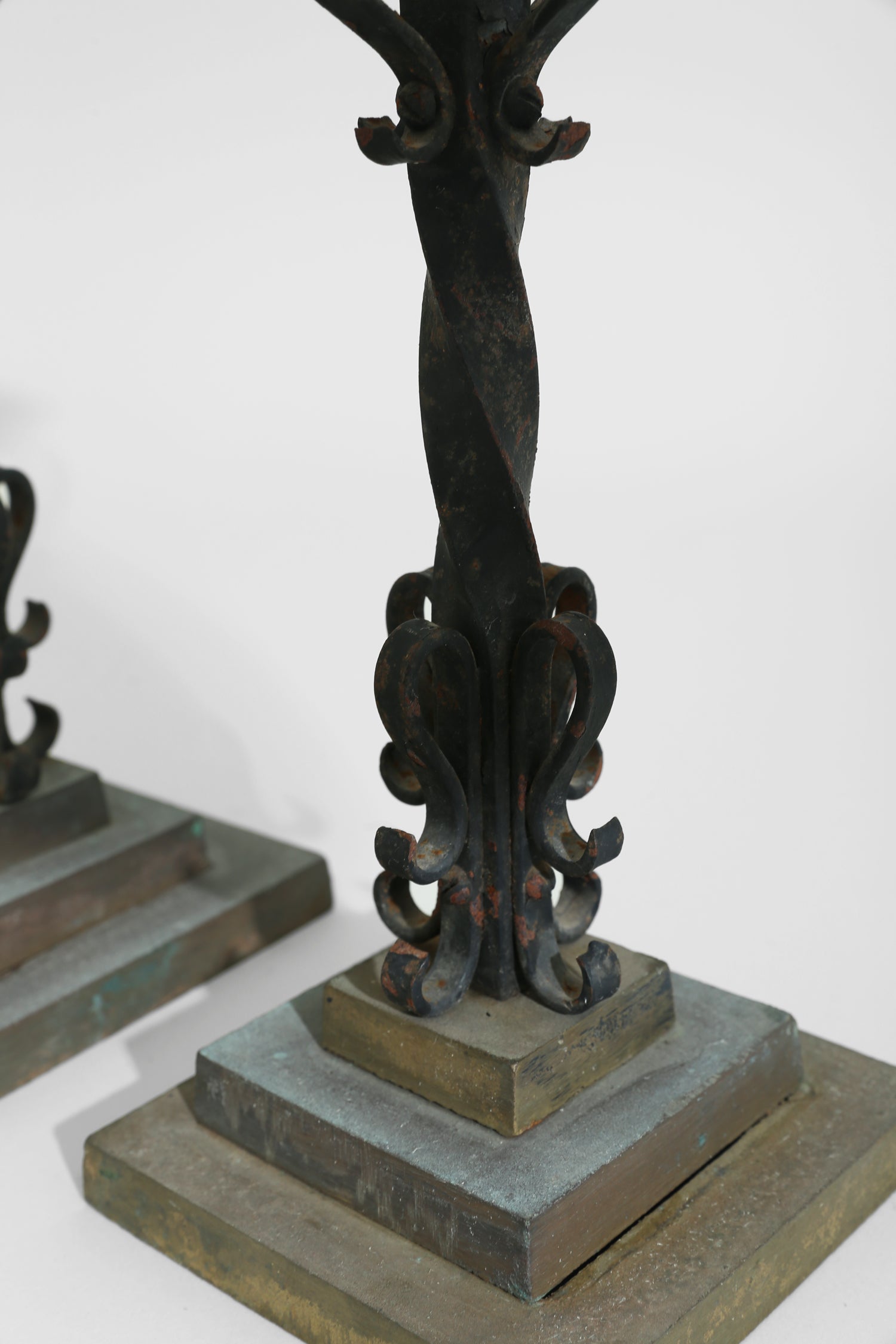 Wrought Iron Candleholder Set