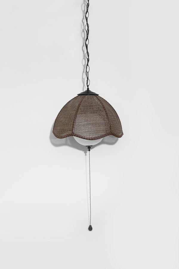 Rattan Swag Pendant Lamp, Plug-in