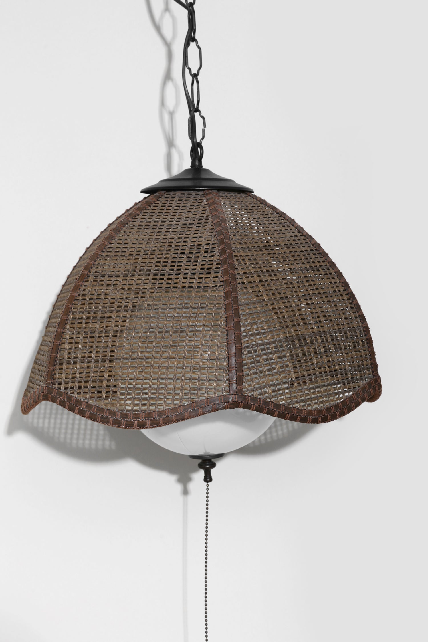 Rattan Swag Pendant Lamp, Plug-in